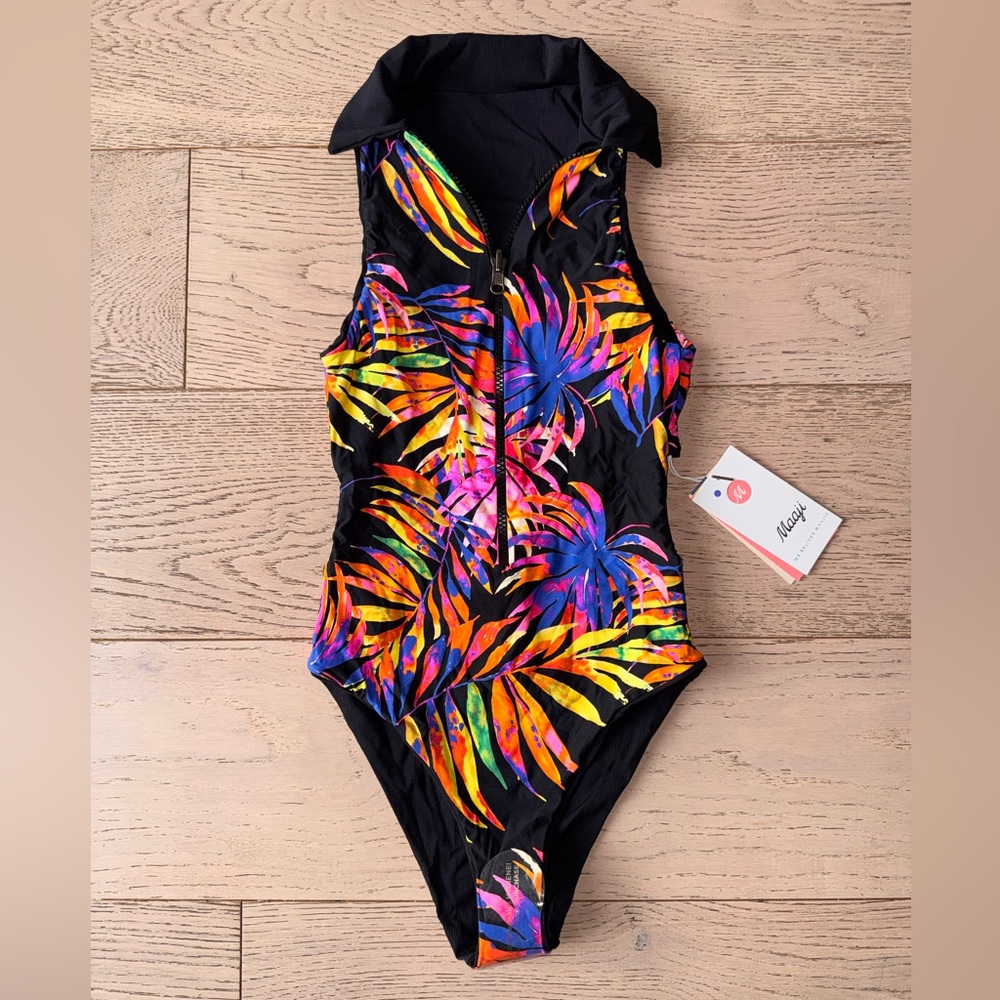 NEW MAAJI Lynx Reversible Ribbed One Piece Sz: Small $164 - Picture 5 of 9